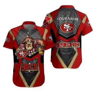 Personalized 49ers Prospector's Dream Red And Gold Mascot Hawaiian Shirt
