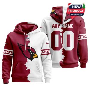 Personalized Arizona Cardinals 2025 Victory Split AOP Hoodie