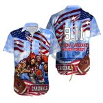 Personalized Arizona Cardinals 9 11 Tribute US Flag Hawaiian Shirt