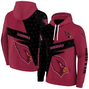 Personalized Arizona Cardinals Abstract Shape Red Black AOP Hoodie