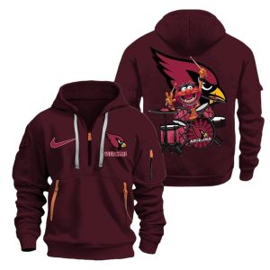 Personalized Arizona Cardinals Animal Quarter AOP Hoodie