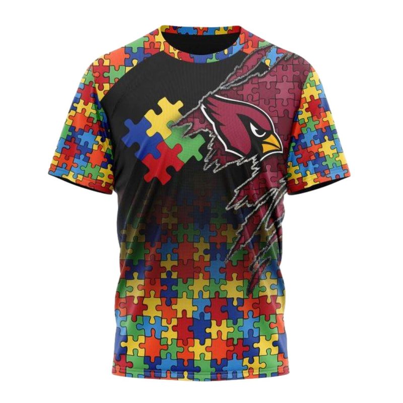 Personalized Arizona Cardinals Autism Awareness Design Aop T Shirt 1