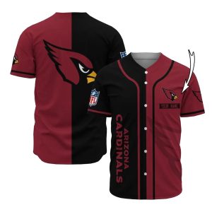 Personalized Arizona Cardinals Black And Red Baseball Jersey
