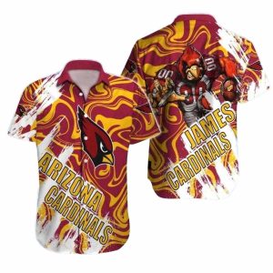 Personalized Arizona Cardinals Blazing Spirit Mascot Hawaiian Shirt