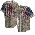 Personalized Arizona Cardinals Camo And US Flag Gift For Cool Dad Baseball Jersey