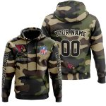 Personalized Arizona Cardinals Camo Style Veteran Day AOP Hoodie
