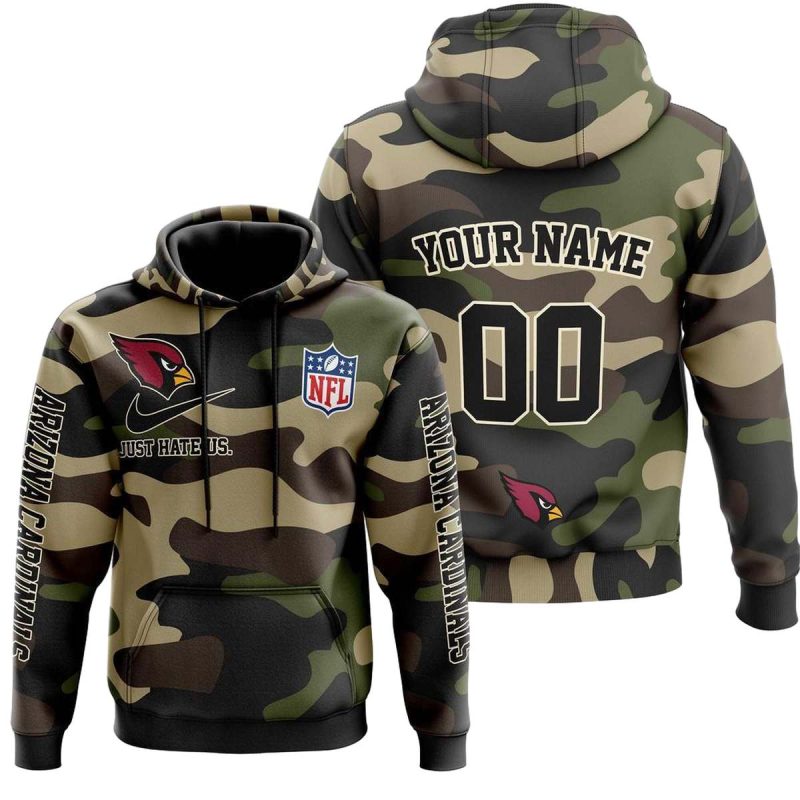 Personalized Arizona Cardinals Camo Style Veteran Day Aop Hoodie 1