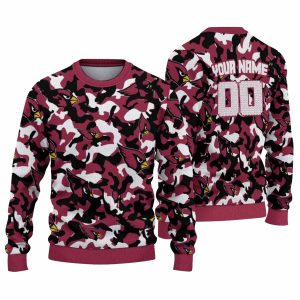 Personalized Arizona Cardinals Camouflage Motif AOP Sweatshirt