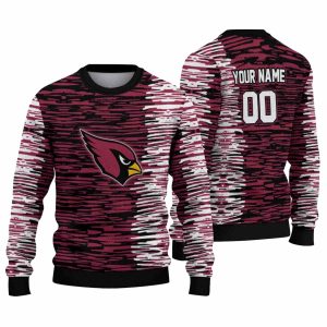 Personalized Arizona Cardinals Camouflage Stripe Red white AOP Sweatshirt