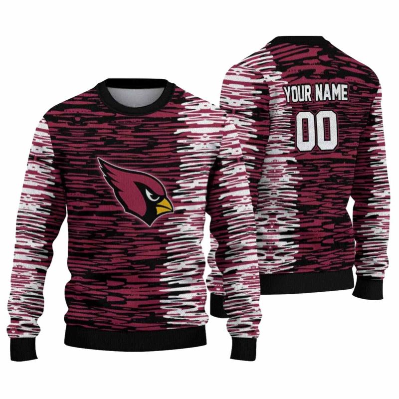 Personalized Arizona Cardinals Camouflage Stripe Red White Aop Sweatshirt 1
