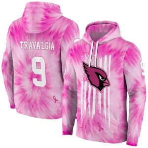 Personalized Arizona Cardinals Cancer Support Pink AOP Hoodie