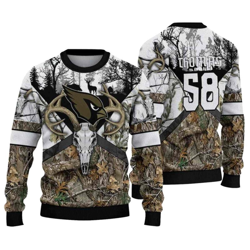 Personalized Arizona Cardinals Deer Antlers Aop Sweatshirt 1