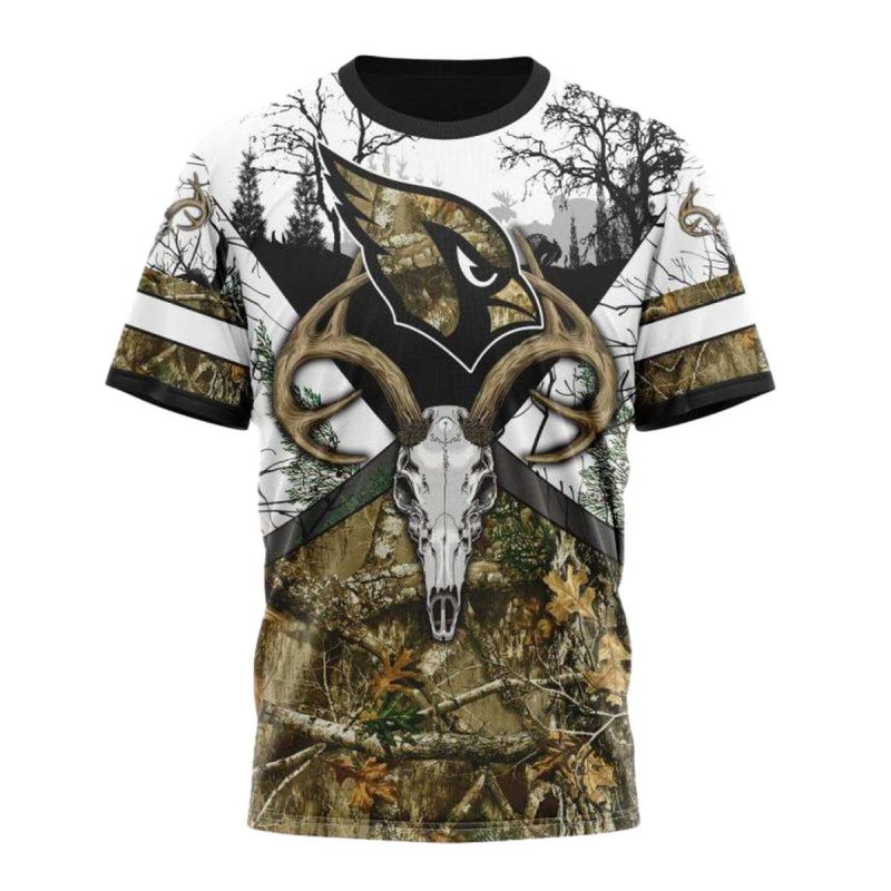 Personalized Arizona Cardinals Deer Skull And Forest Aop T Shirt 1