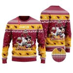 Personalized Arizona Cardinals Disney Donald Duck Mickey Mouse Goofy Ugly Sweater