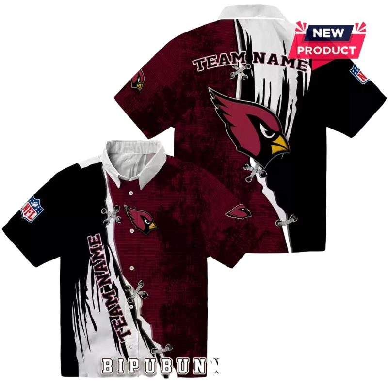 Personalized Arizona Cardinals Edgy Streaks Hawaiian Shirt 1