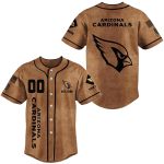 Personalized Arizona Cardinals Est 1898 Brown Baseball Jersey