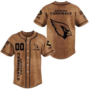 Personalized Arizona Cardinals Est 1898 Brown Baseball Jersey