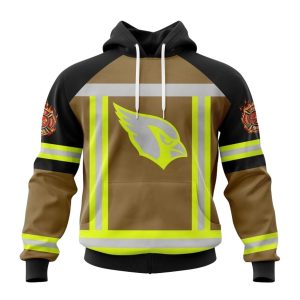 Personalized Arizona Cardinals Firefighter Uniform AOP Hoodie