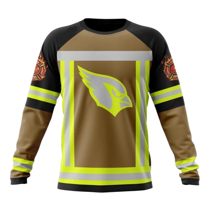 Personalized Arizona Cardinals Firefighter Uniform Cosplay Aop Sweatshirt 1