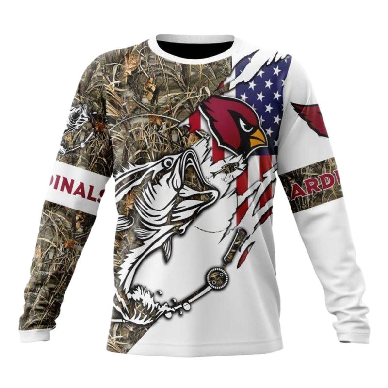 Personalized Arizona Cardinals Fishing With Flag Of Usa Aop Sweatshirt 1