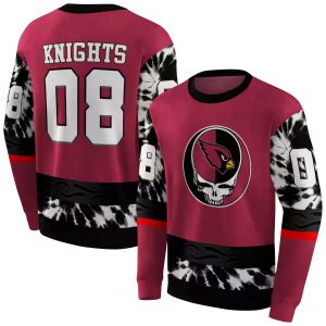 Personalized Arizona Cardinals Grateful Dead Vibes Red AOP Sweatshirt