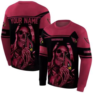 Personalized Arizona Cardinals Grim Reaper Red Black AOP Sweatshirt