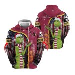 Personalized Arizona Cardinals Grinch Santa AOP Hoodie