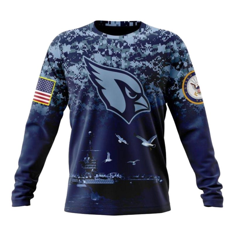 Personalized Arizona Cardinals Honor Us Navy Veterans Aop Sweatshirt 1