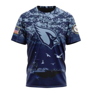 Personalized Arizona Cardinals Honor US Navy Veterans AOP T Shirt