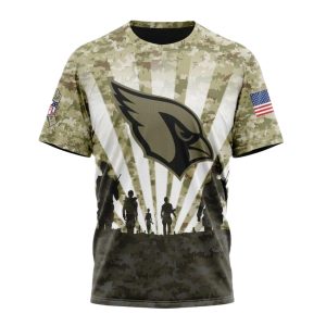 Personalized Arizona Cardinals Honor Veterans And Families AOP T Shirt
