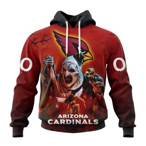 Personalized Arizona Cardinals Horror Terrifier Ghoulish Halloween Day AOP Hoodie