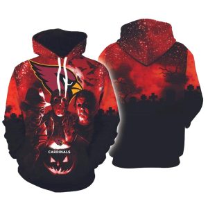 Personalized Arizona Cardinals Jason Voorhees Halloween AOP Hoodie