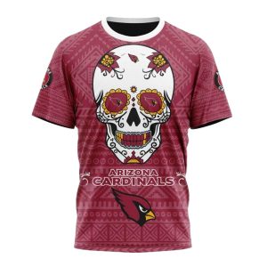 Personalized Arizona Cardinals Kits For Dia De Muertos AOP T Shirt