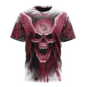 Personalized Arizona Cardinals Kits With Skull AOP T Shirt