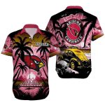 Personalized Arizona Cardinals Logo And Car Coconut Sunset Hawaiian Shirt