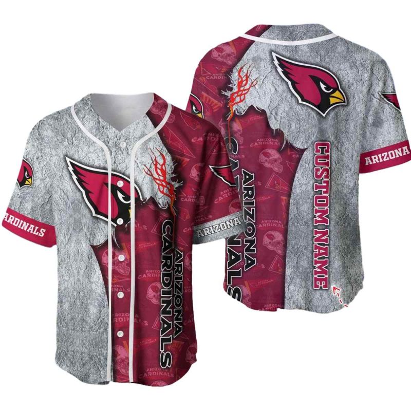 Personalized Arizona Cardinals Logo And Jesus Baseball Jersey 1