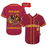 Personalized Arizona Cardinals Logo And Mascot Player Red Baseball Jersey