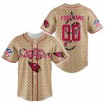 Personalized Arizona Cardinals Logo And Snake Baseball Jersey