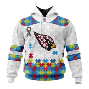 Personalized Arizona Cardinals Logo Autism Awareness AOP Hoodie