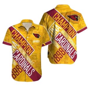 Personalized Arizona Cardinals Logo Champion Hawaiian Shirt
