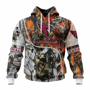 Personalized Arizona Cardinals Logo In My Heart Hunting Camo AOP Hoodie