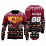 Personalized Arizona Cardinals Logo In My Heart Ugly Sweater