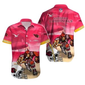 Personalized Arizona Cardinals Logo Lovely Mascot Hawaiian Shirt