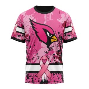 Personalized Arizona Cardinals Logo Pink Breast Cancer AOP T Shirt