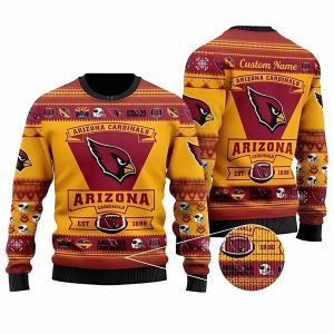 Personalized Arizona Cardinals Lover Logo Est 1898 Ugly Sweater
