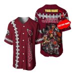 Personalized Arizona Cardinals Mascot And Ball Baseball Jersey