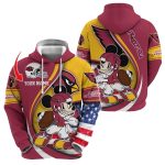 Personalized Arizona Cardinals Mickey Mouse Player AOP Hoodie