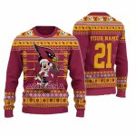 Personalized Arizona Cardinals Mickey Mouse Santa Claus Ugly Sweater