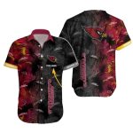 Personalized Arizona Cardinals Midnight Cardinal Foliage Hawaiian Shirt