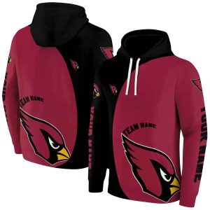 Personalized Arizona Cardinals Minimalist Design Red Black AOP Hoodie